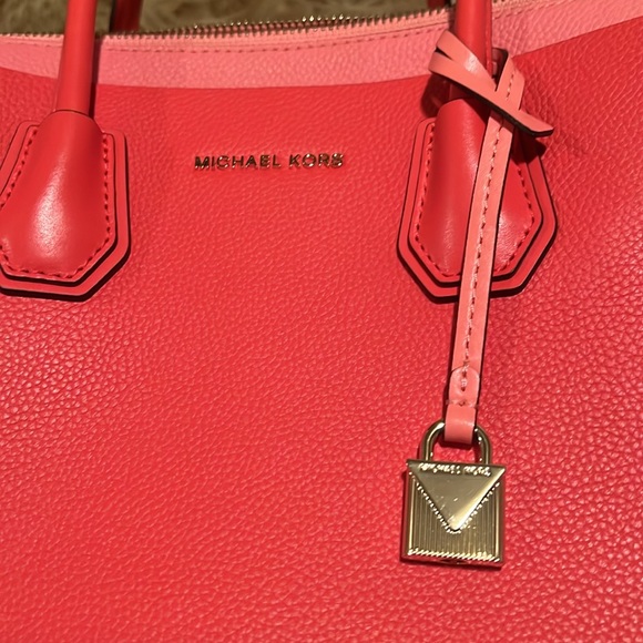 Michael Kors Mercer Leather Crossbody Satchel - Picture 3 of 15